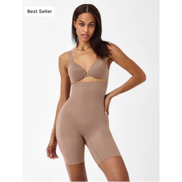 New SPANX Higher Power Short XL in Cafe Ua Lait - Picture 1 of 9